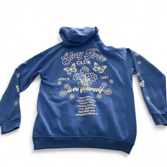 Ardene Blue Hoodie Sweater - Picture 3 of 4